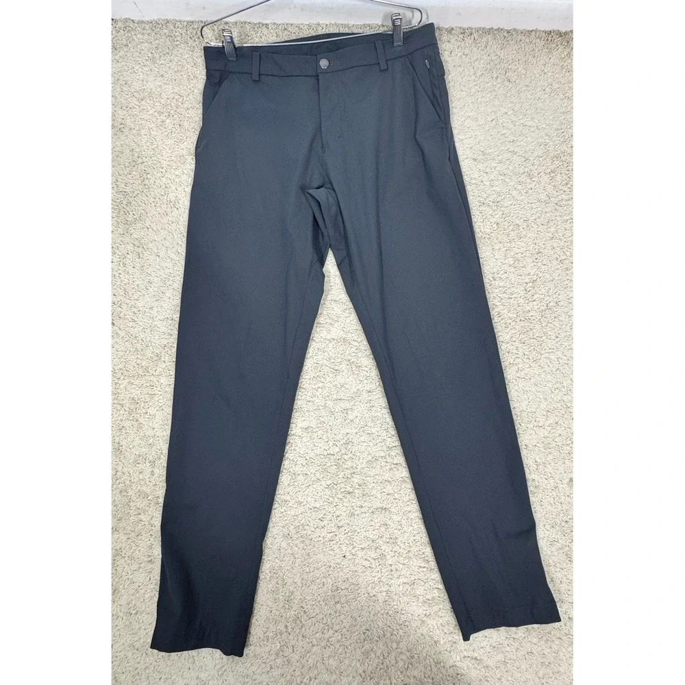 Lululemon Commission Pants Slim Fit Size 34x31 Warpstreme Charcoal Gray Athletic